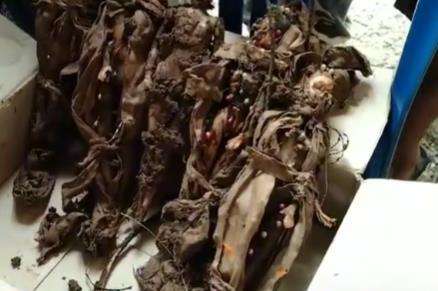 Heboh penemuan boneka dari kain kafan dan ditusuk jarum di kuburan.