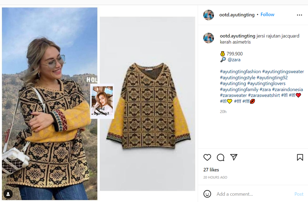 Instagram @ootd.ayutingting Instagram @ootd.ayutingting