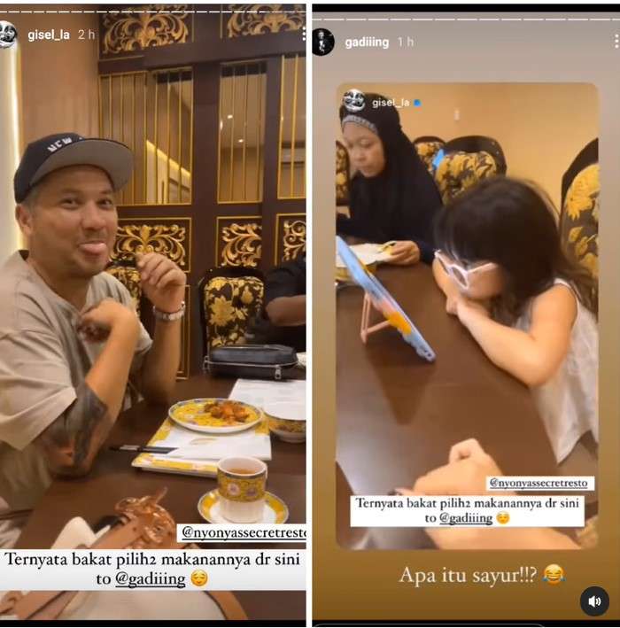 Gisel bersama Gading Marten dan Gempita