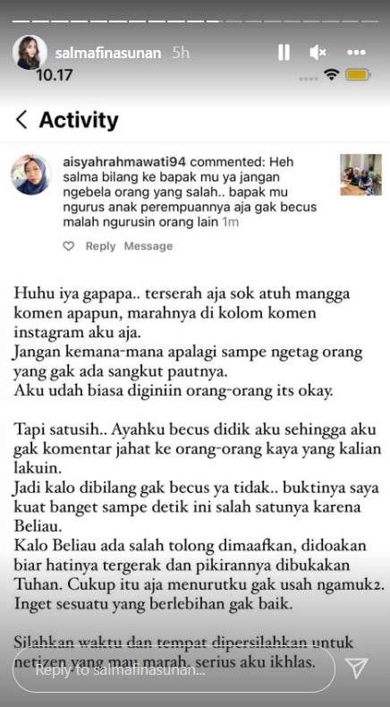 Unggahan Salmafina Sunan