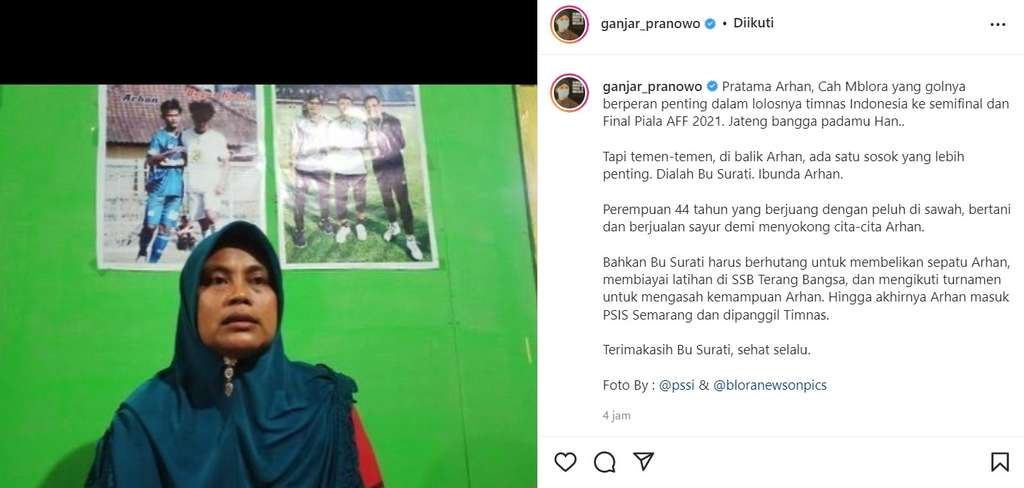 Unggahan Ganjar Pranowo