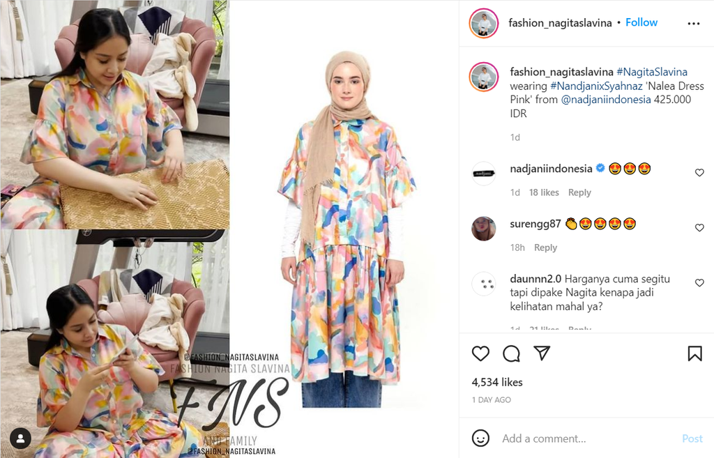 Instagram @fashion_nagitaslavina