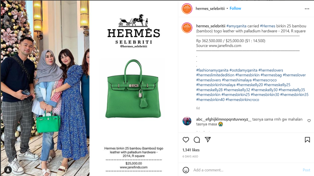 Instagram @hermes_selebritii