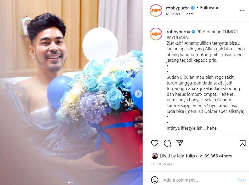 Robby Purba operasi tumor payudara