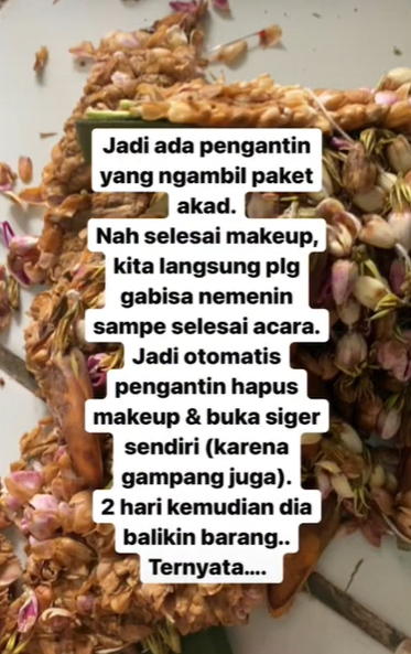 Pengantin Kembalikan Barang MUA