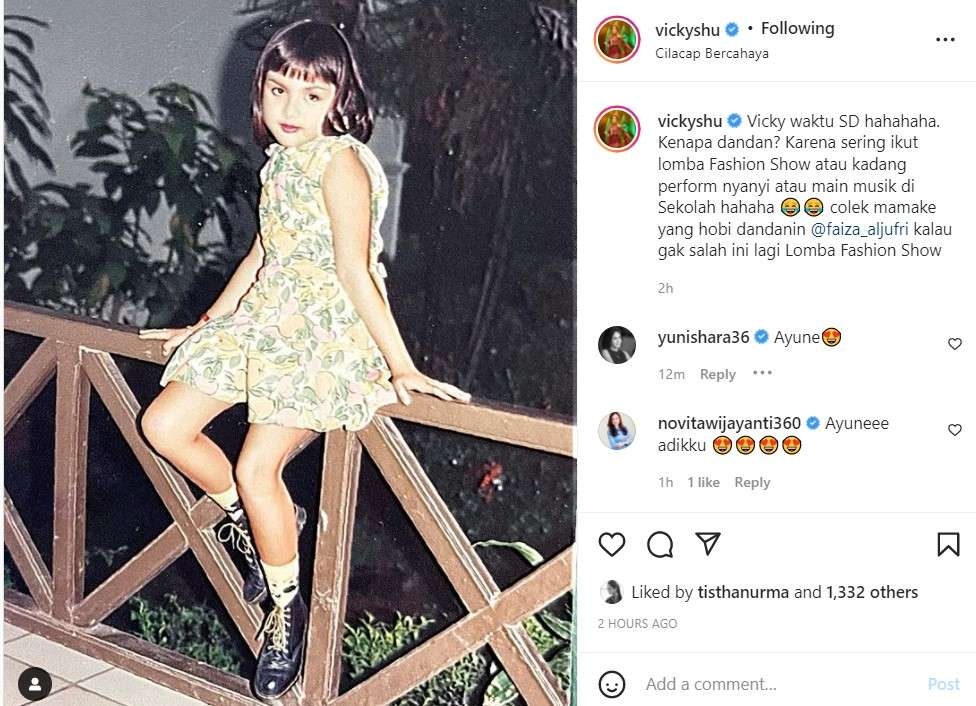 Unggahan Vicky Shu
