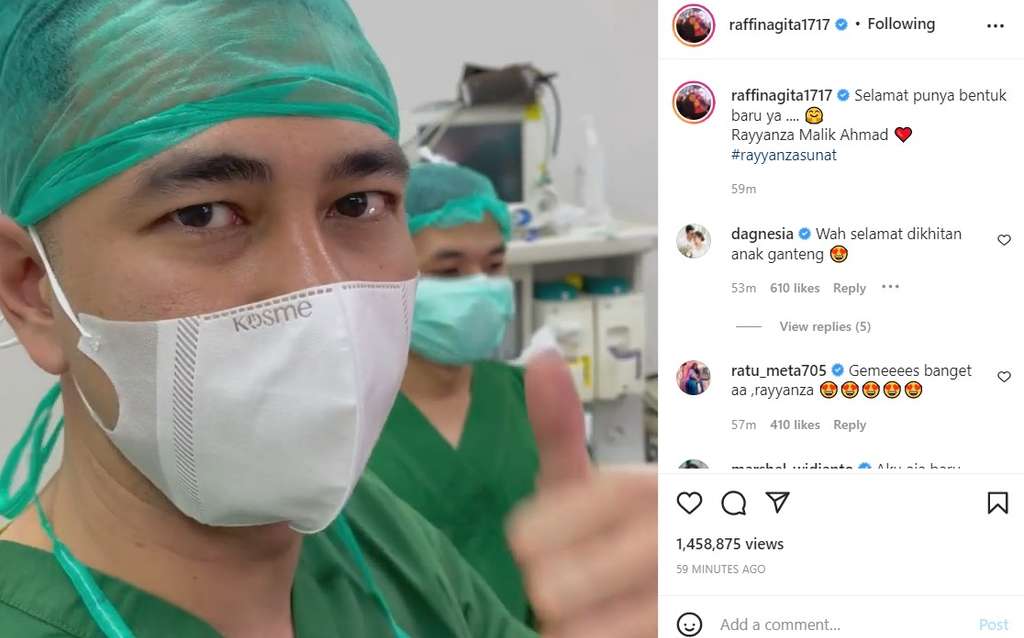 Rayyanza Malik Ahmad disunat