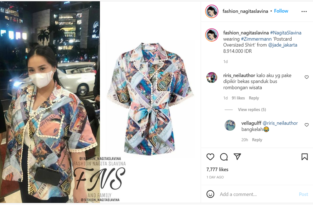 Instagram @fashion_nagitaslavina Instagram @fashion_nagitaslavina