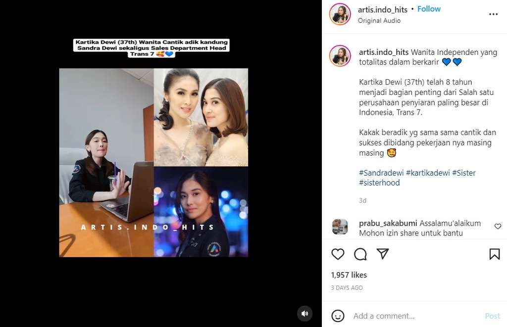 Profesi Sandra Dewi