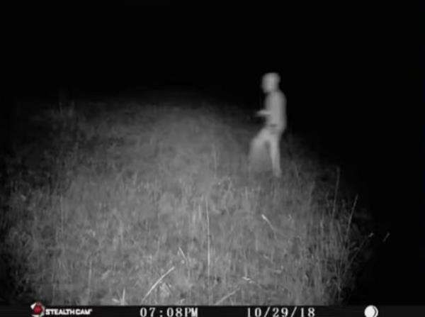 Penampakan makhluk aneh diduga alien berkepala bulat tertangkap kamera.