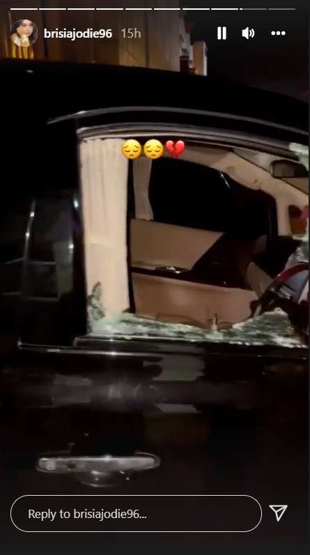 Penampakan mobil Brisia Jodie Dirampok
