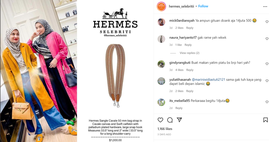 Instagram @hermes_selebritii Instagram @hermes_selebritii