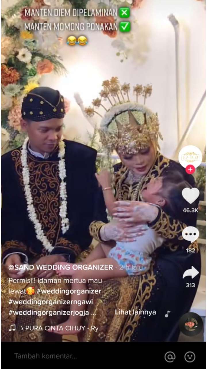 Pengantin viral wajah mirip Lesti Kejora