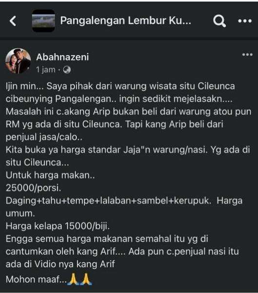 Tanggapan dari warung yang dianggap getok pengunjung dengan harga tak wajar.