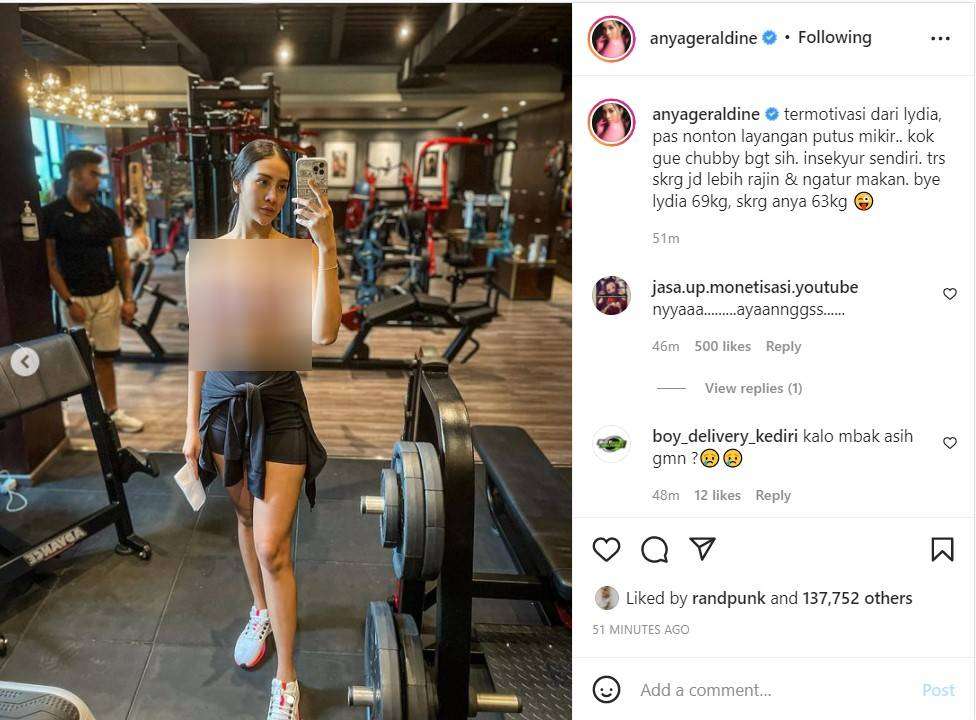 Penampilan terbaru Anya Geraldine
