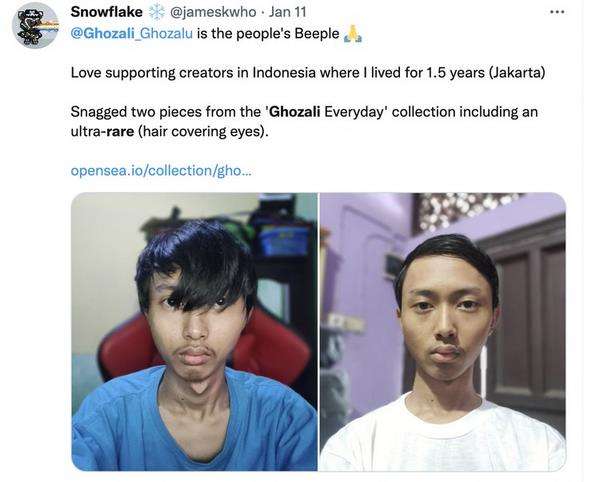 Foto selfie Ghozali ini diburu karena dianggap langka.