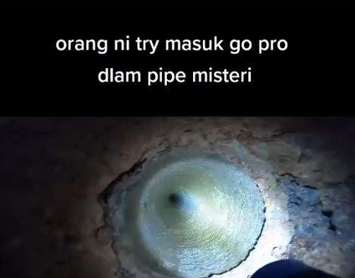 Masukkan kamera dalam pipa tengah hutan, kaget lihat ujungnya.