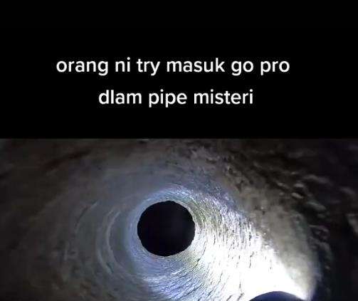 Masukkan kamera dalam pipa tengah hutan, kaget lihat ujungnya.
