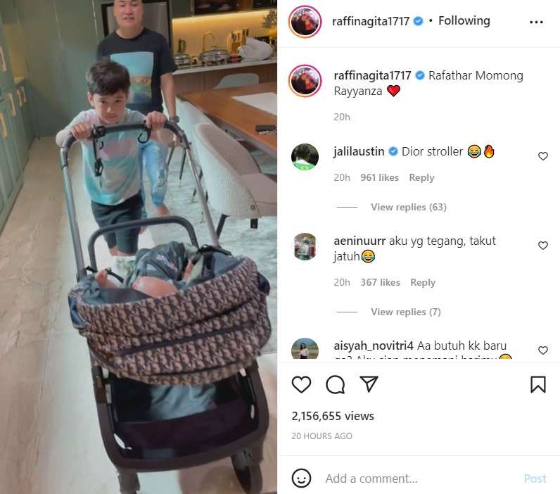 Rafathar jagain adiknya Rayyanza
