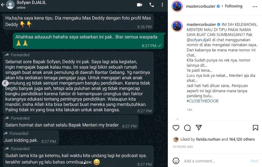 Nama Deddy Corbuzier dicatut buat penipuan