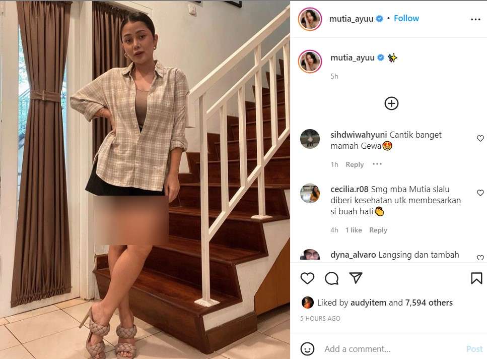 Penampilan terbaru Mutia Ayu