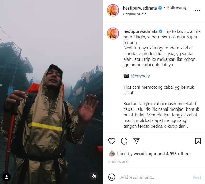 Edo suami Hesti Purwadinata