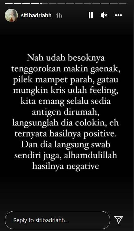 Sibad umumkan positif covid 19