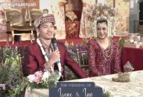 Momen kocak pengantin pria lupa saat ditanya sudah punya istri atau belum.