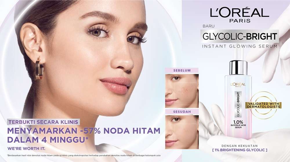 Kupas Tuntas Formula Terbaik L'Oreal Glycolic-Bright Instant Glowing Serum, Apa Keunggulannya?