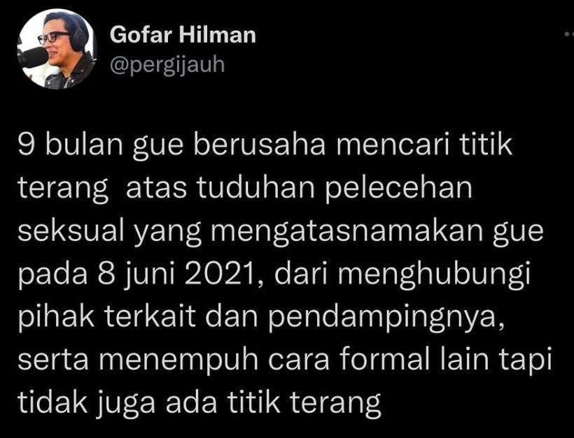 Tanggapan Gofar soal Syerin