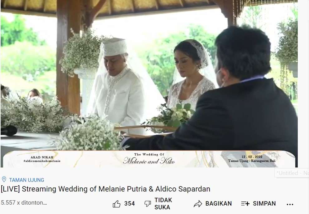 Melanie Putri dan Aldico resmi menikah