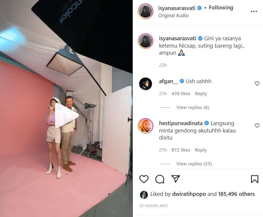 Video Isyana Salting dengan Nicholas Saputra