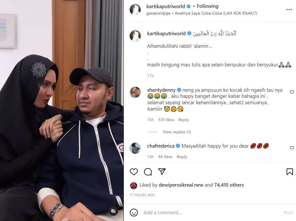 Kartika Putri hamil anak kedua