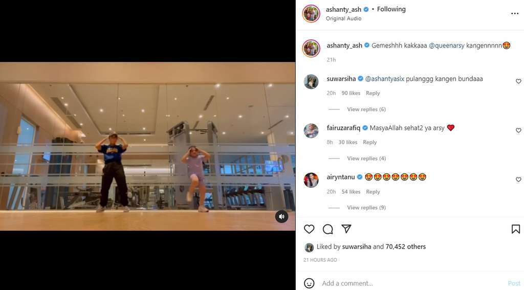 Arsy Hermansyah latihan dance