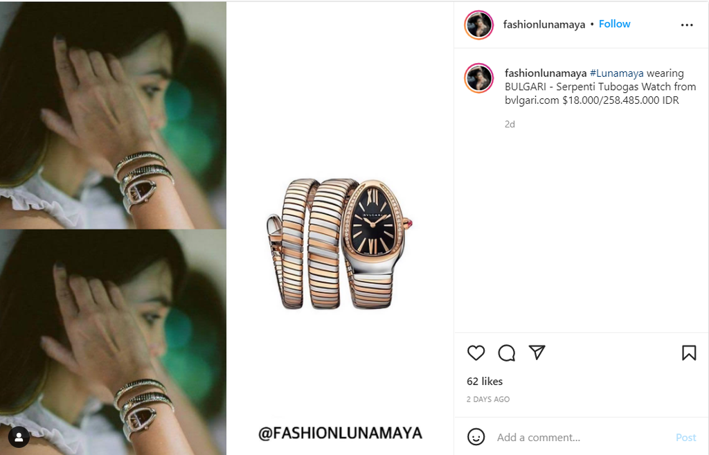 Instagram @fashionlunamaya