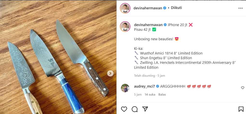 Pisau  Chef Devina