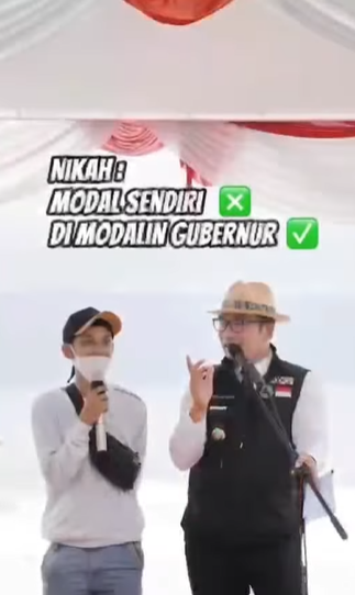 Ridwan Kamil Bantu Biaya Nikah Warga Sukabumi