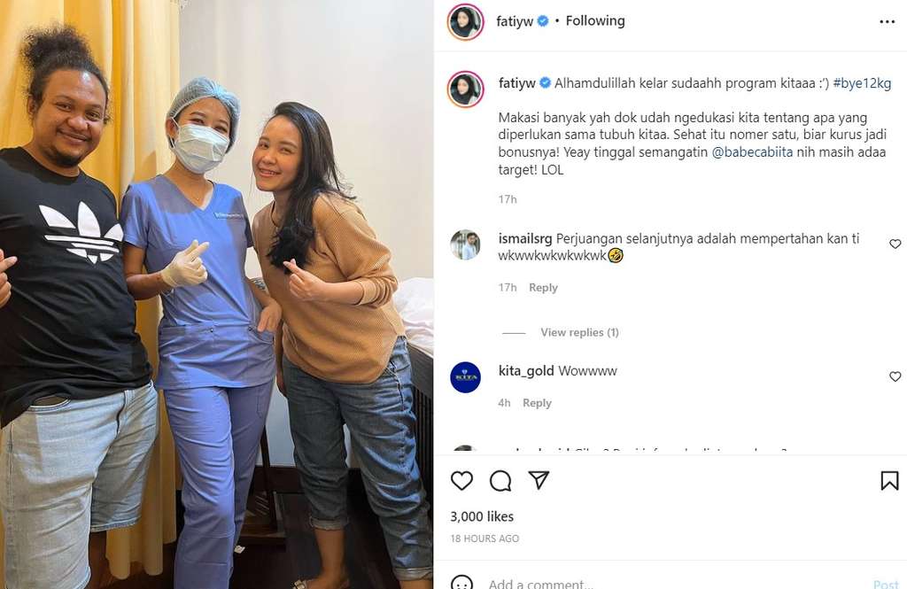 Penampilan Fati istri Babe Cabita sebelum diet