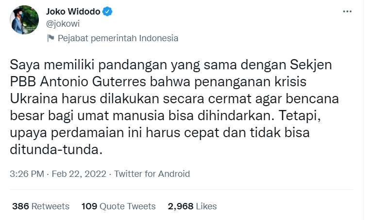 Twitter Jokowi