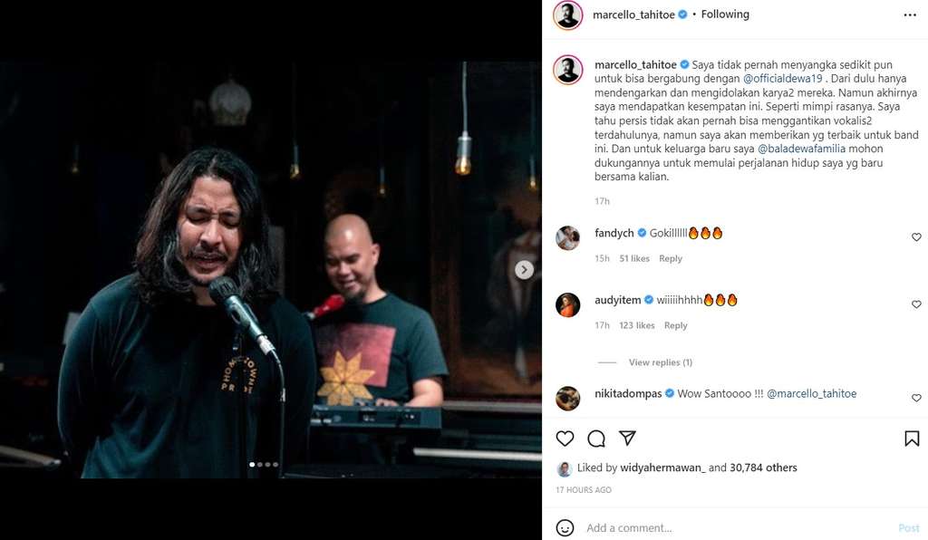 Ello jadi vokalis band Dewa 19 Ello jadi vokalis band Dewa 19