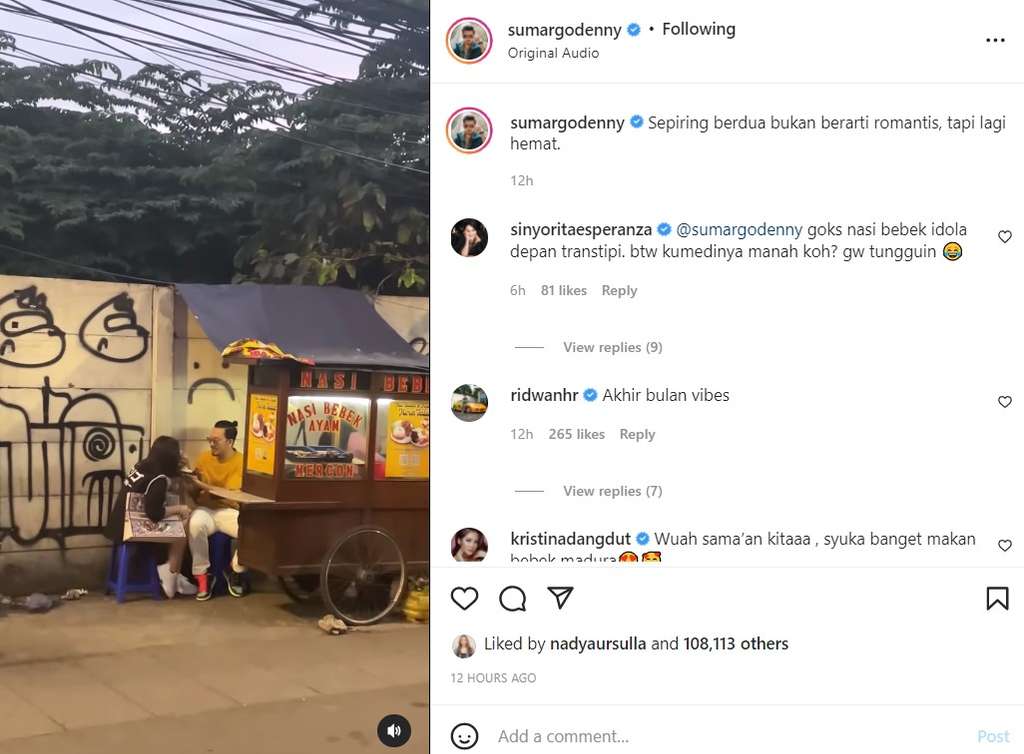 Denny Sumargo dan istrinya