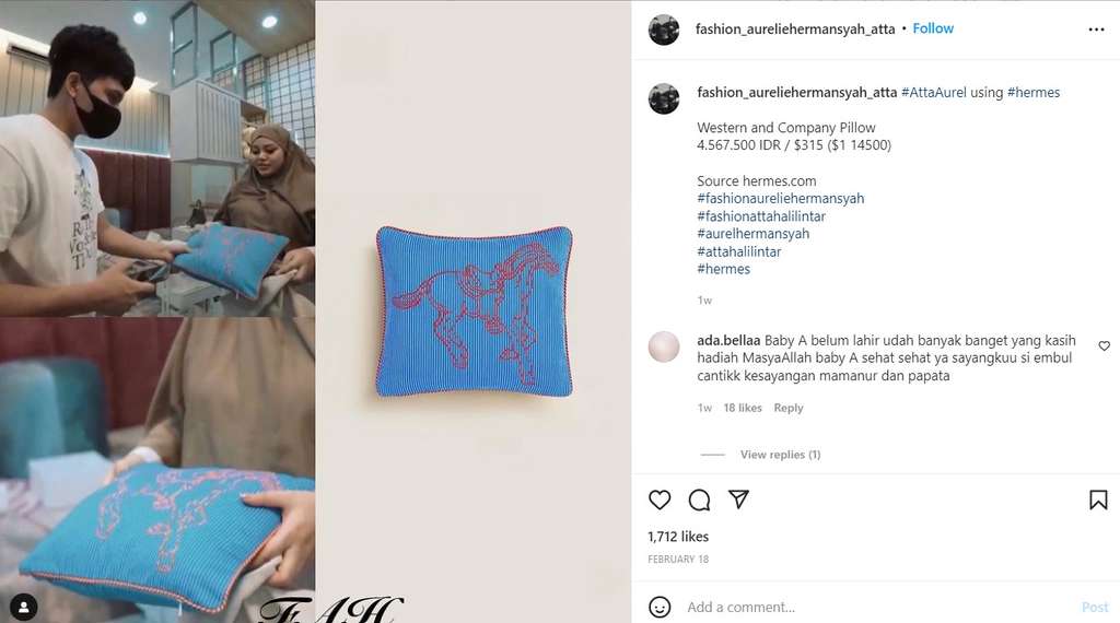 Bantal Bayi Hermes