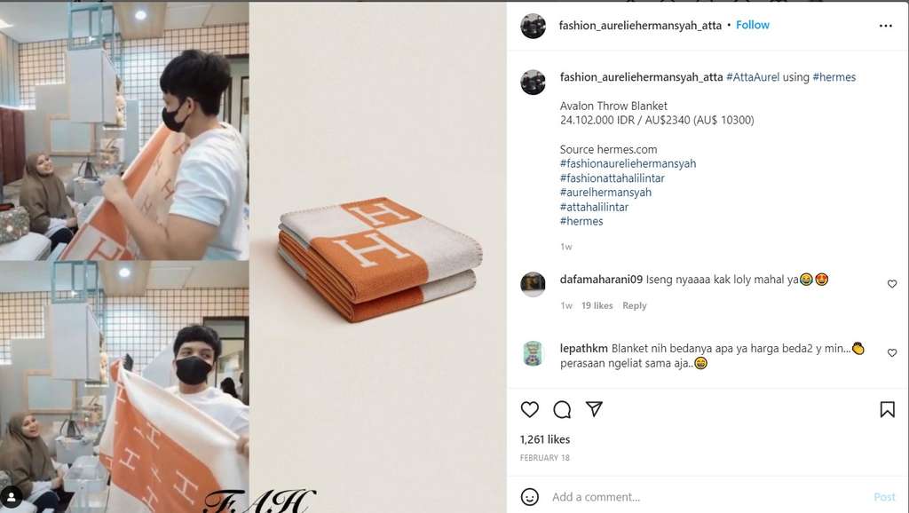 Bantal Bayi Hermes