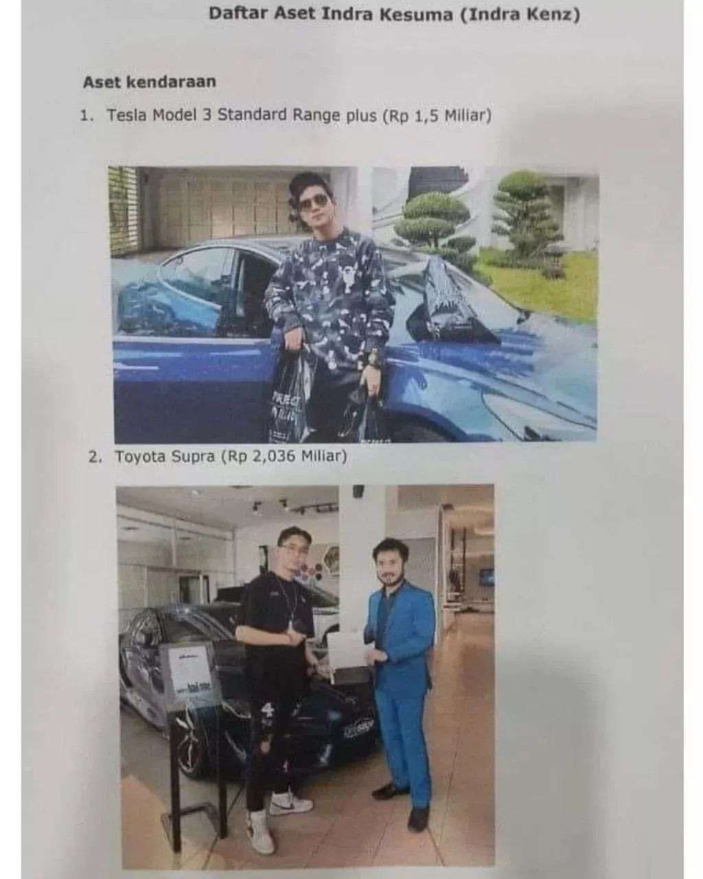 Aset Indra Kenz yang akan disita pihak berwajib
