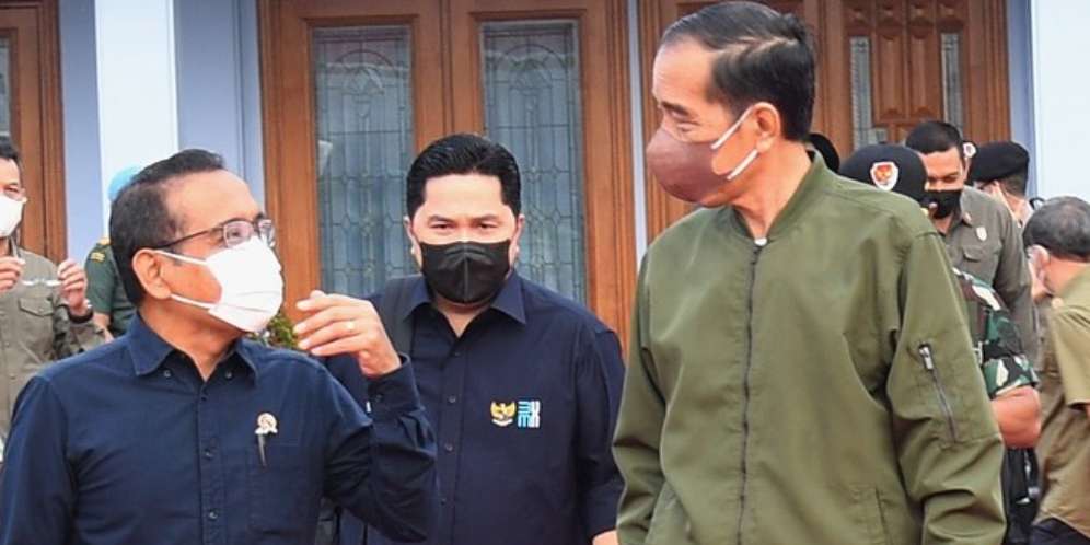 Presiden Jokowi dan Menteri BUMN Erick Thohir