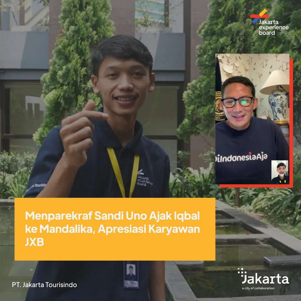 Muhamad Ikbal saat video call dengan Sandiaga Uno Muhamad Ikbal saat video call dengan Sandiaga Uno