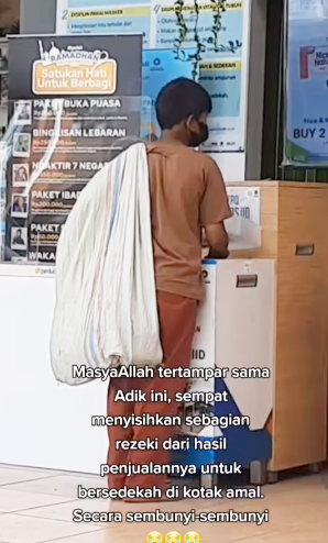 Aksi bocah sedekah diam-diam