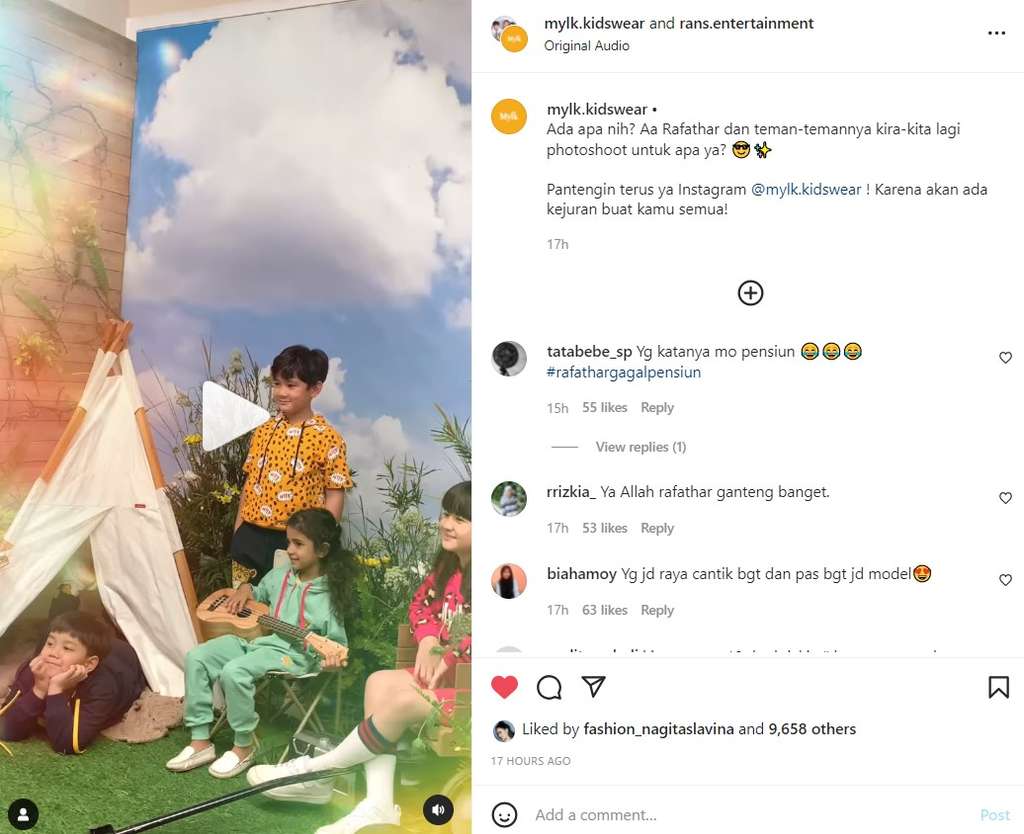 Rafathar Malik Ahmad jadi model