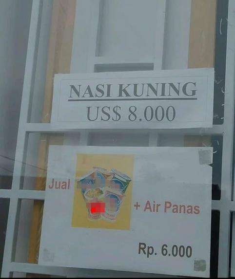 Daftar harga berikut bikin pembeli berpikir keras sambil ngakak.