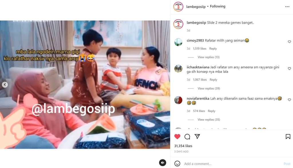 Rafathar suka Arsy